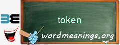 WordMeaning blackboard for token